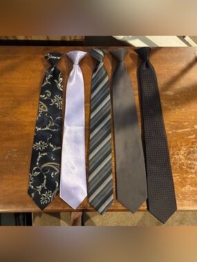 5 Vintage Adult Snap-On Ties. Clean and in Great Condition. $6